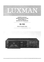 Luxman K-112-Owners-Manual